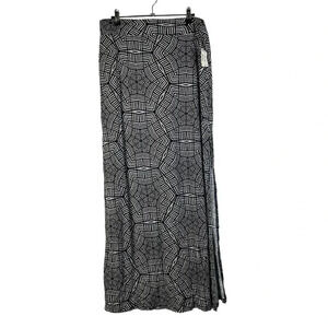 Aeropostale Navy Blue & White Printed Jersey Maxi Skirt L